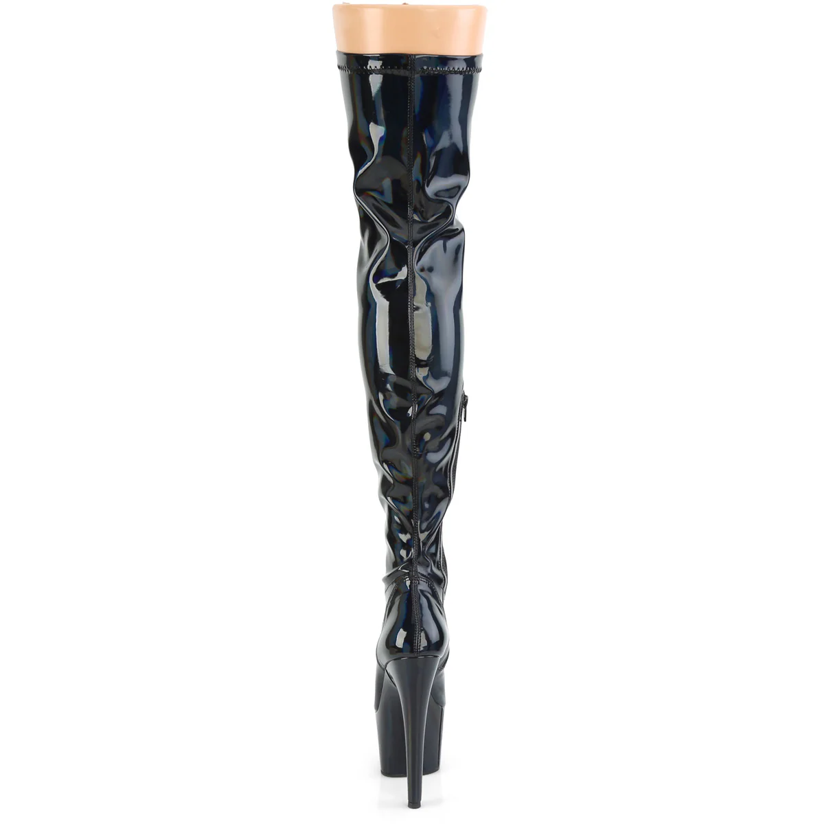 Black Holo 7 Inch Exotic Dance Thigh Boots - Pleaser ADORE-3000HWR - Image 4