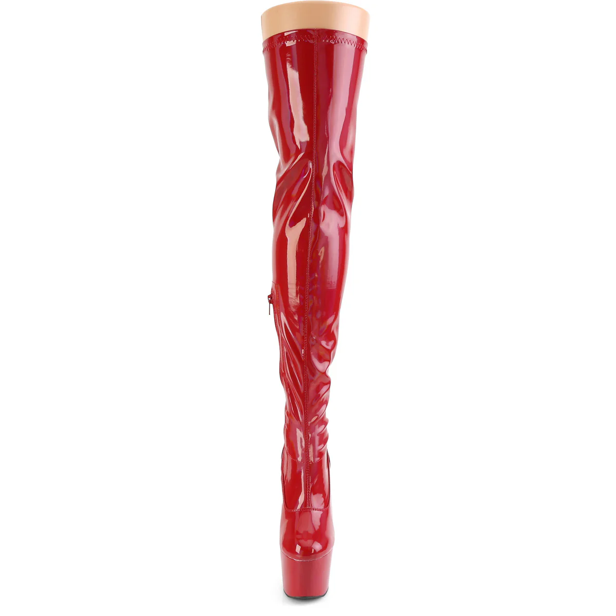 Red 7 Inch Pole Dance Thigh Boots -  Pleaser ADORE-3000HWR - Image 2