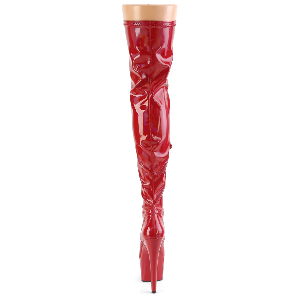 Red 7 Inch Pole Dance Thigh Boots -  Pleaser ADORE-3000HWR - Image 4