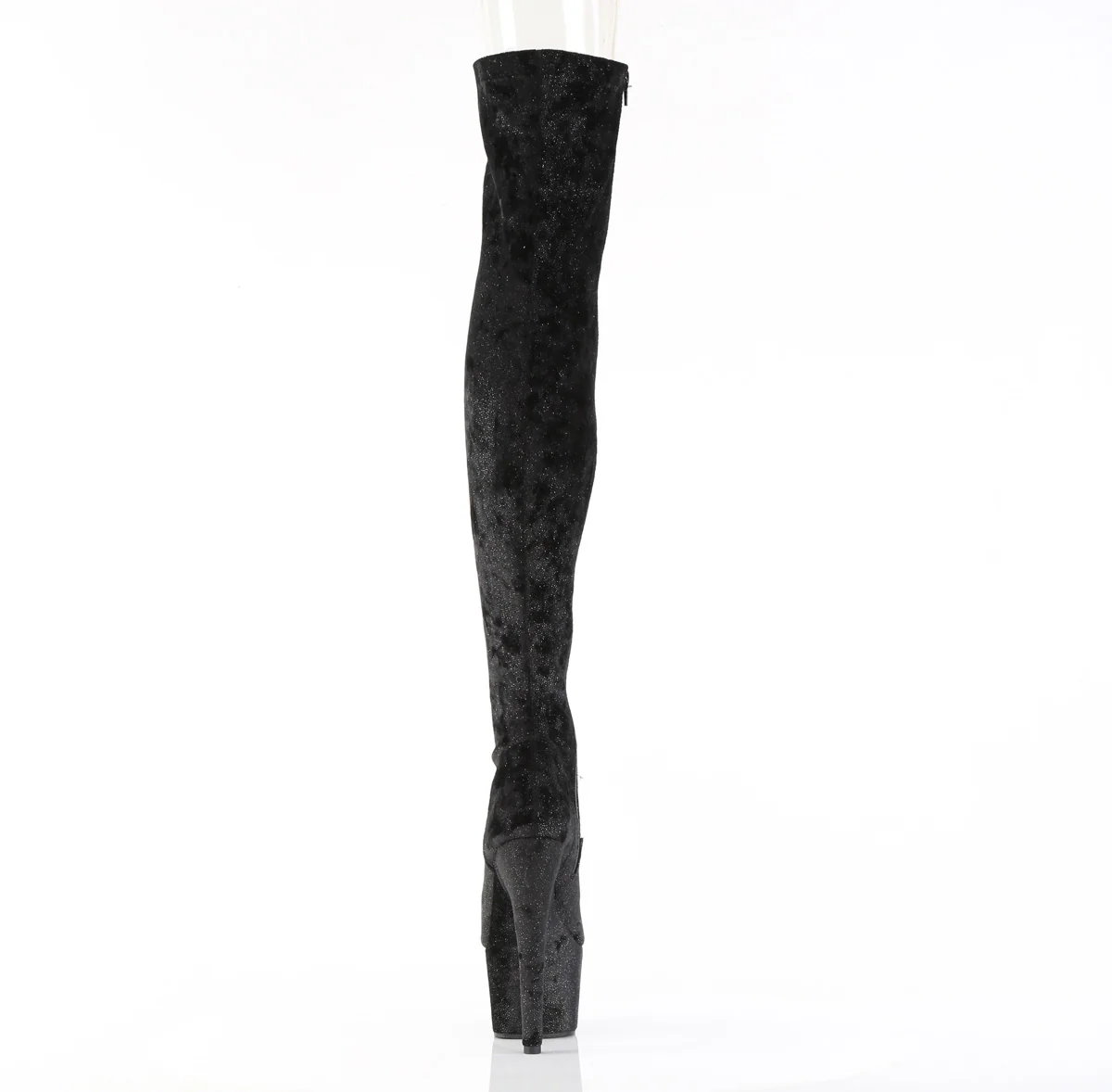 Black Fabric 7 Inch Sexy Thigh Boots - Pleaser ADORE-3000WR - Image 4