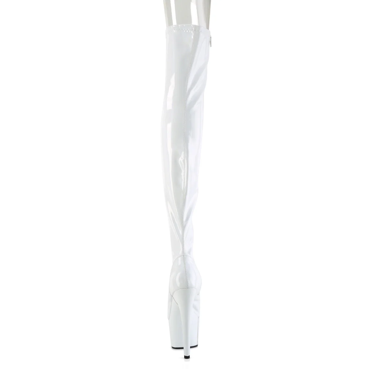 White 7 Inch Platform Sexy Thigh Boots - Pleaser ADORE-3011HWR - Image 4