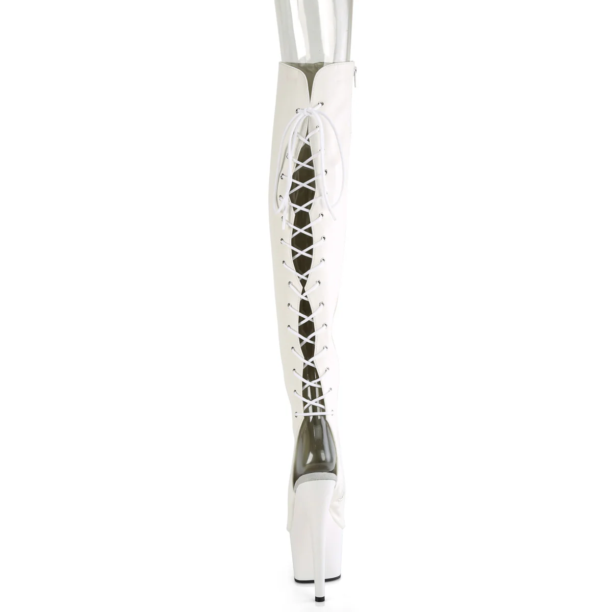 White 7 Inch Sexy Heels Thigh Boots - Pleaser ADORE-3019 - Image 4