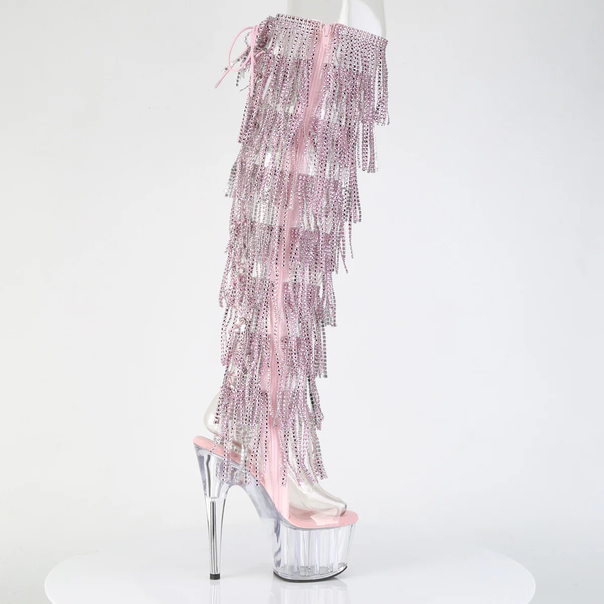 Baby Pink 7 Inch Pole Dance Thigh Boots -  Pleaser ADORE-3019C-RSF - Image 5
