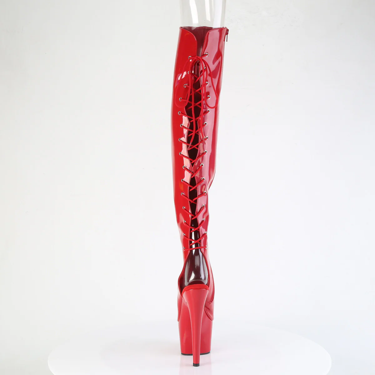 Red 7 Inch Exotic Thigh Boots - Pleaser ADORE-3019HWR - Image 4