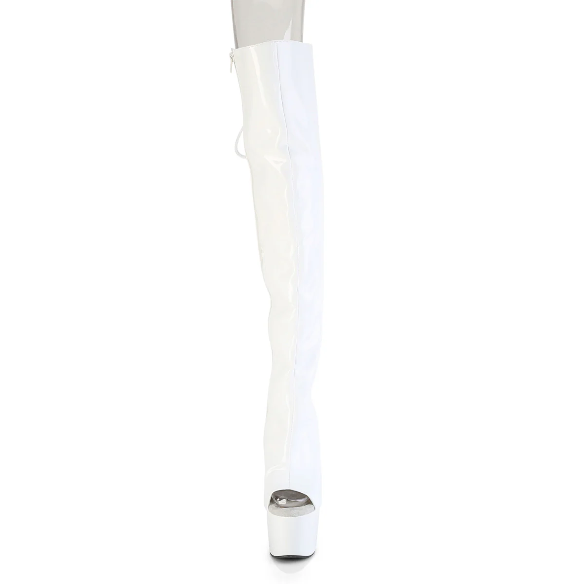 White 7 Inch Pole Dance Thigh Boots -  Pleaser ADORE-3019HWR - Image 2