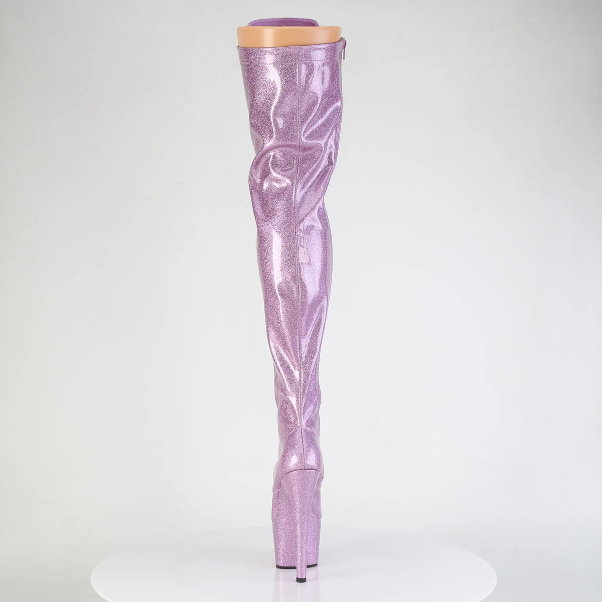 Lilac Glitter 7 Inch Pole Dancing Thigh Boots - Pleaser ADORE-3020GP - Image 4