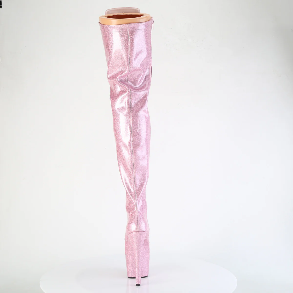 Baby Pink Glitter 7 Inch Fetish Platforms Thigh Boots -  Pleaser ADORE-3020GP - Image 4