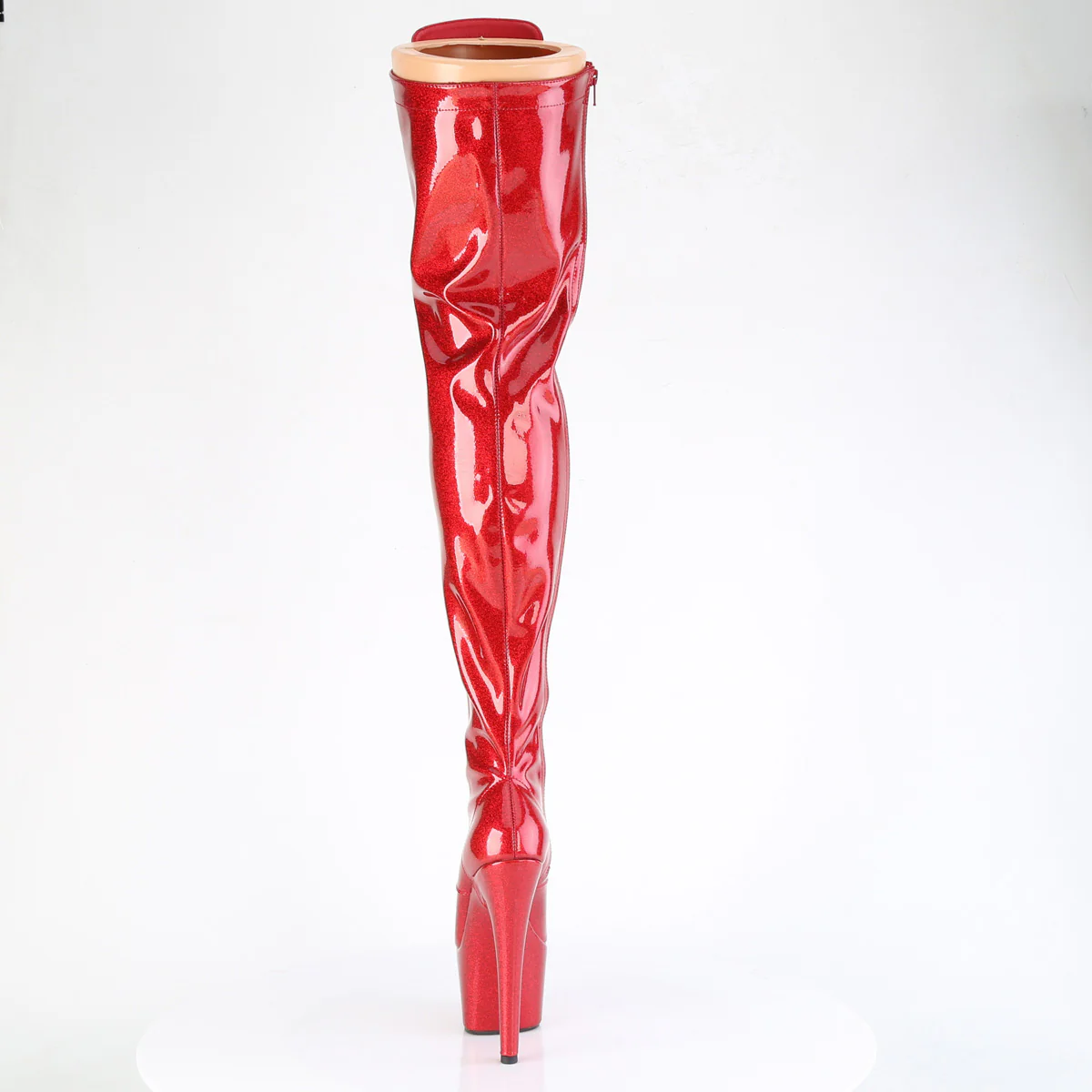 Red Glitter 7 Inch Exotic Dance Thigh Boots -  Pleaser ADORE-3020GP - Image 4