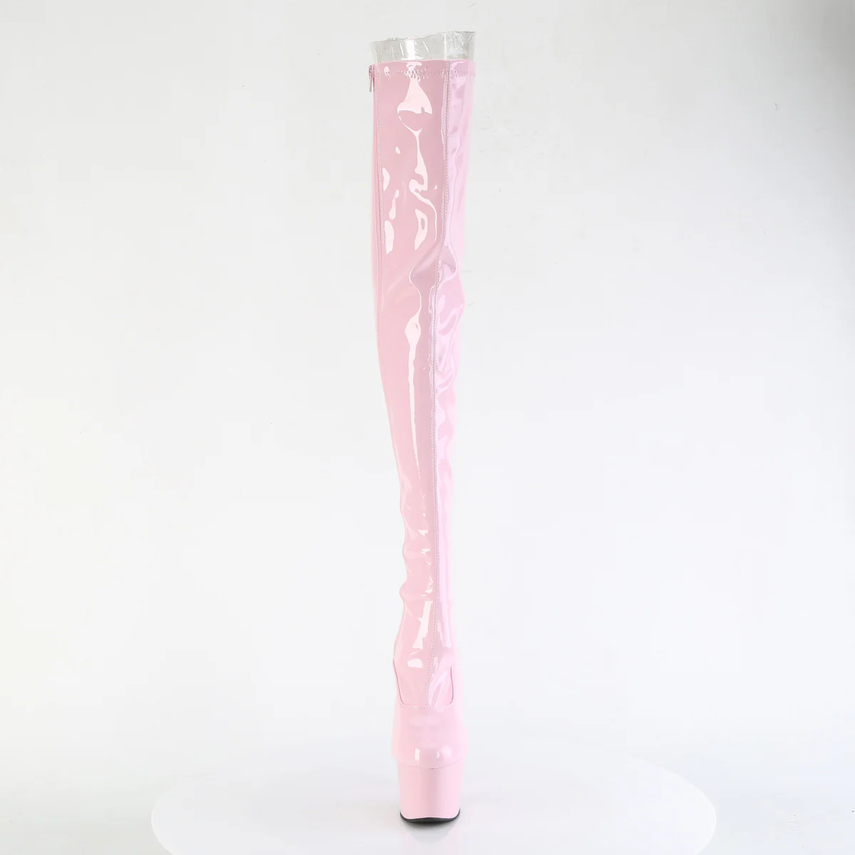 Baby Pink 7 Inch Fetish Platform Thigh Boots - Pleaser ADORE-3063 - Image 2