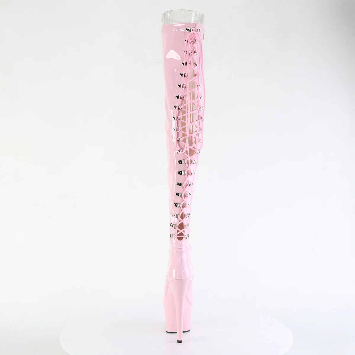 Baby Pink 7 Inch Fetish Platform Thigh Boots - Pleaser ADORE-3063 - Image 4