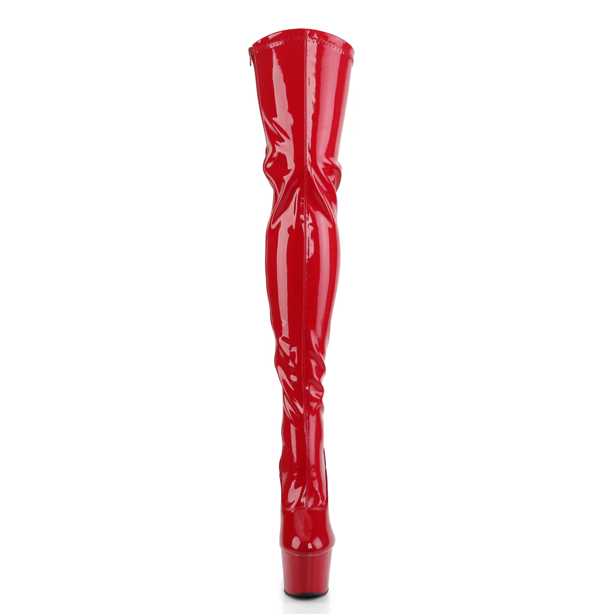 Red 7 Inch Pole Dance Thigh Boots -  Pleaser ADORE-3063 - Image 2