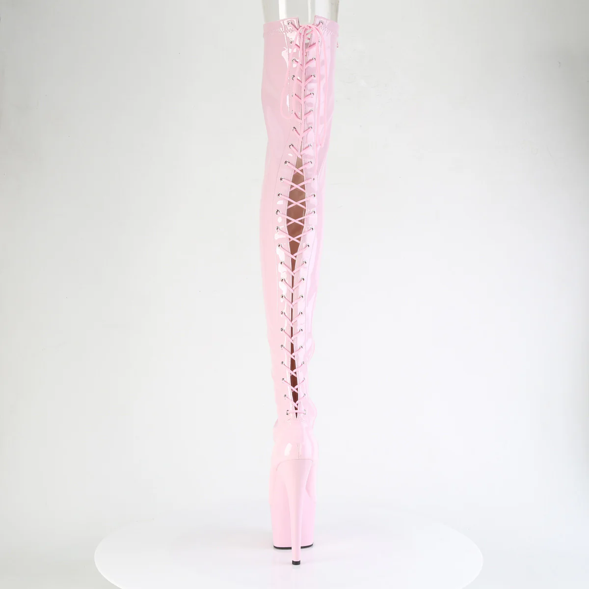 Baby Pink 7 Inch Platform Thigh Boots - Pleaser ADORE-3850 - Image 4