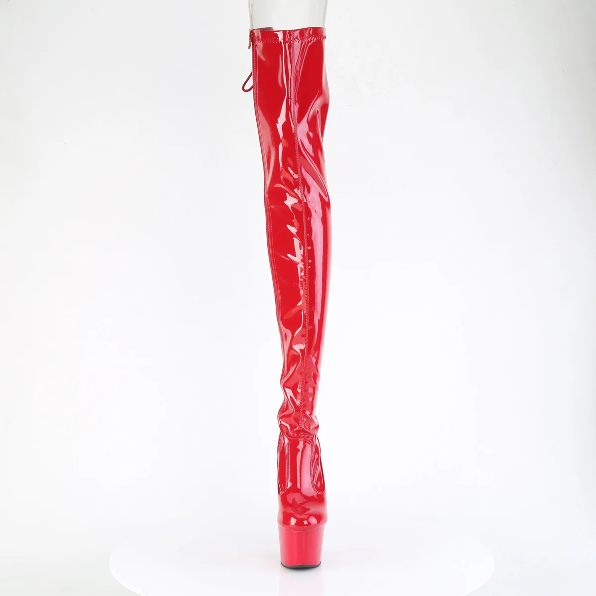 Red 7 Inch Lap Dance Thigh Boots - Pleaser ADORE-3850 - Image 2