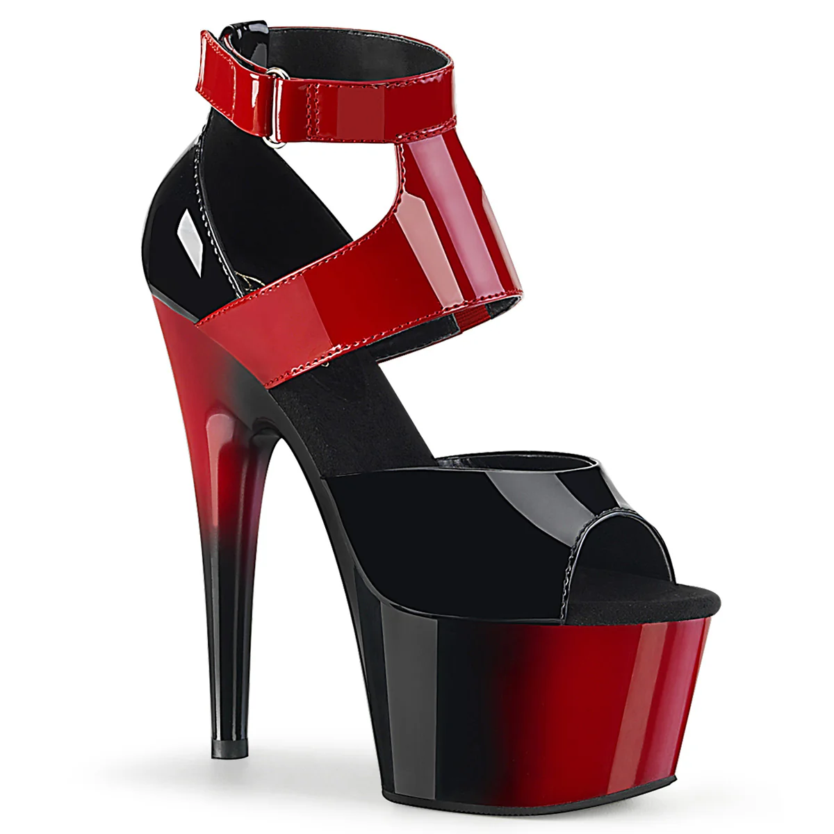 Black Red 7 Inch Exotic Platform Platform Shoes - Pleaser ADORE-700-16 - Image 6