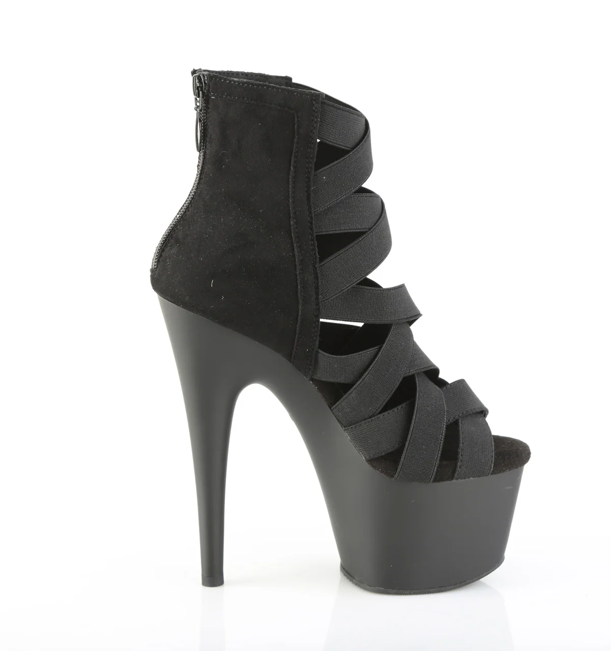 Black 7 Inch Pole Dance Platform Shoes - Pleaser ADORE-700-24 - Image 5