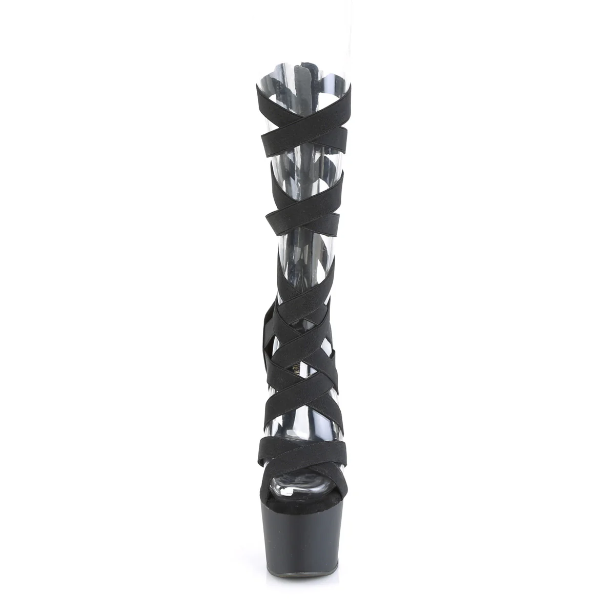 Black 7 Inch Pole Dancing Platform Shoes - Pleaser ADORE-700-48 - Image 2