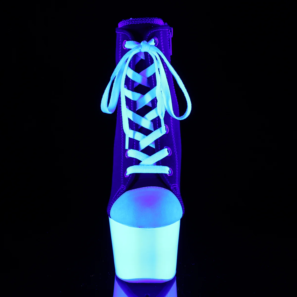 Red 7 Inch Pole Dance Platform Shoes - Pleaser ADORE-700SK-02 - Image 2