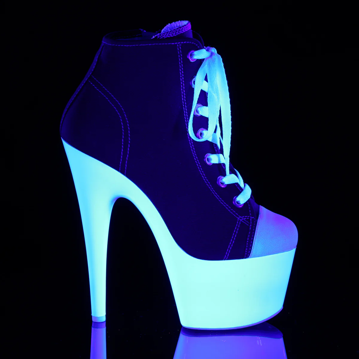 Red 7 Inch Pole Dance Platform Shoes - Pleaser ADORE-700SK-02 - Image 5
