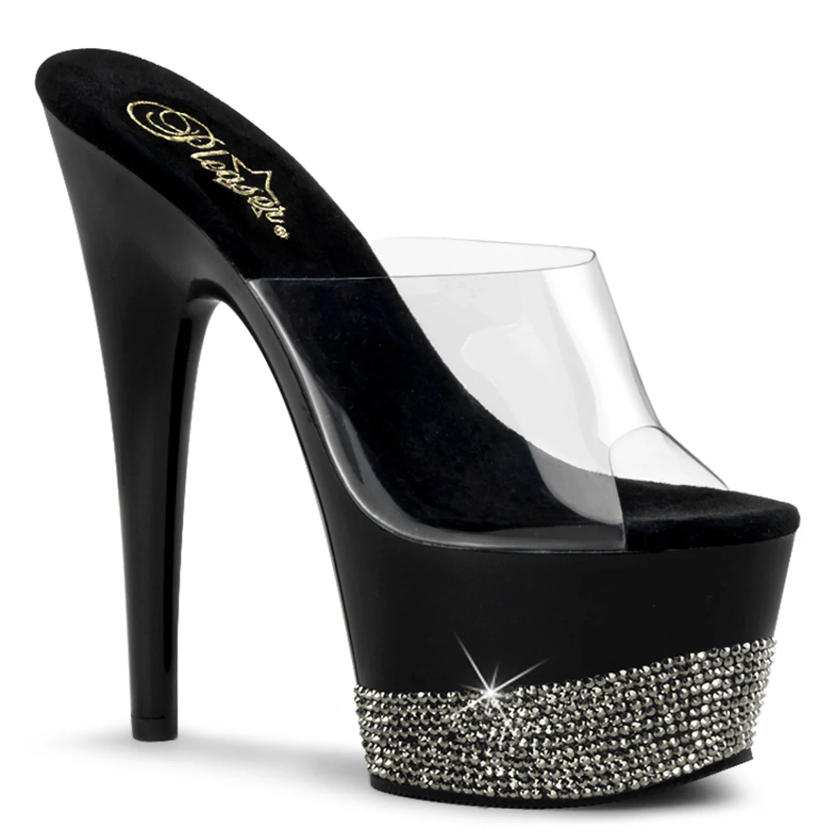 Clear Pewter 7 Inch Fetish Platform Platform Shoes -  Pleaser ADORE-701-3