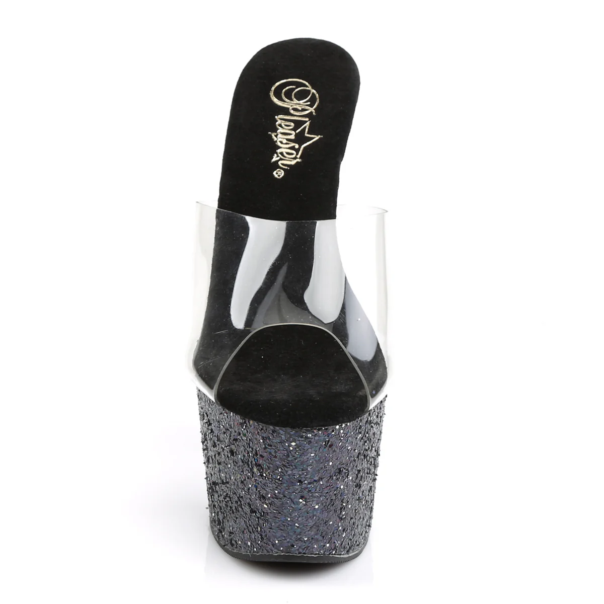Black Glitter 7 Inch Platform Platform Shoes - Pleaser ADORE-701LG - Image 2
