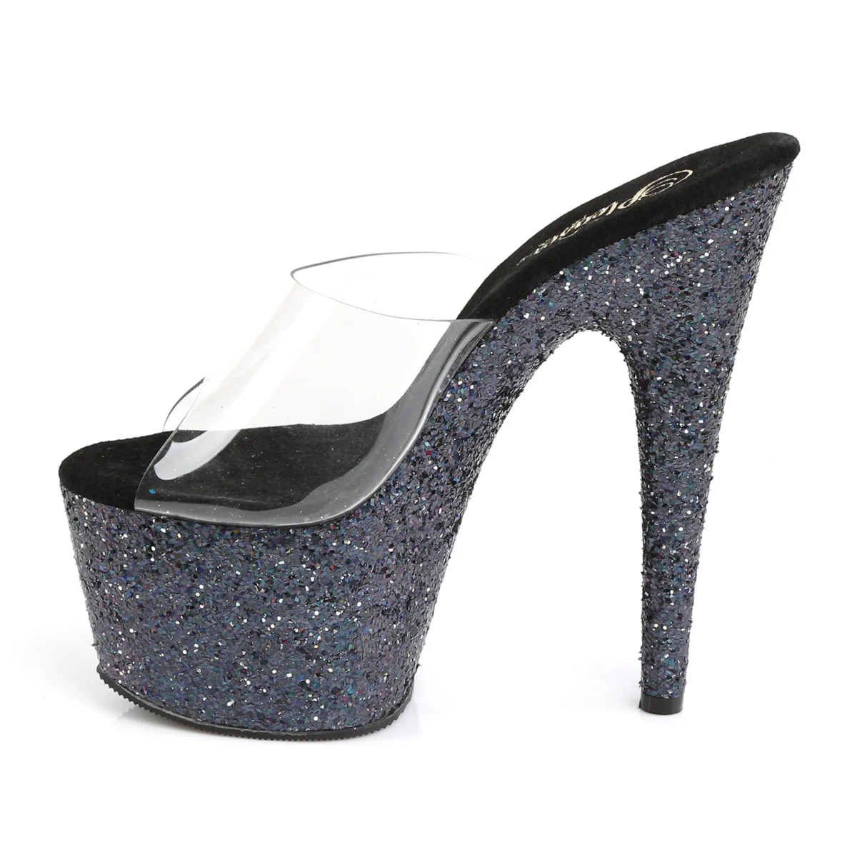 Black Glitter 7 Inch Platform Platform Shoes - Pleaser ADORE-701LG - Image 3
