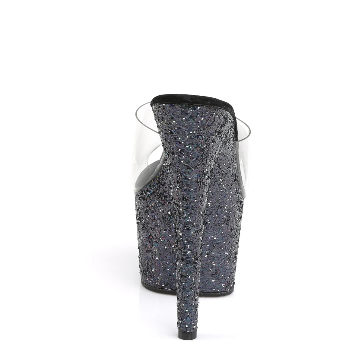 Black Glitter 7 Inch Platform Platform Shoes - Pleaser ADORE-701LG - Image 4