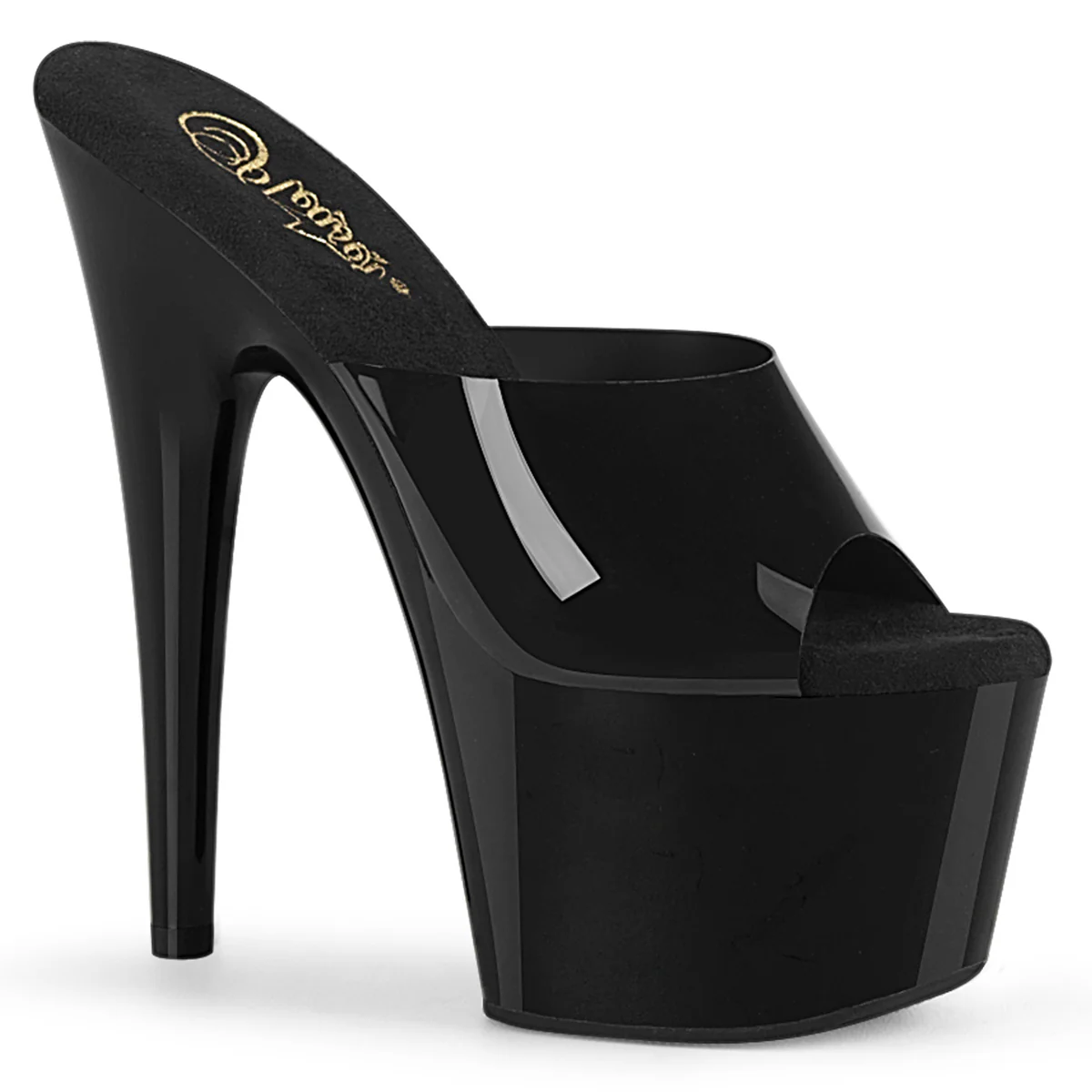 Black 7 Inch Pole Dancer Platform Shoes -  Pleaser ADORE-701N - Image 6