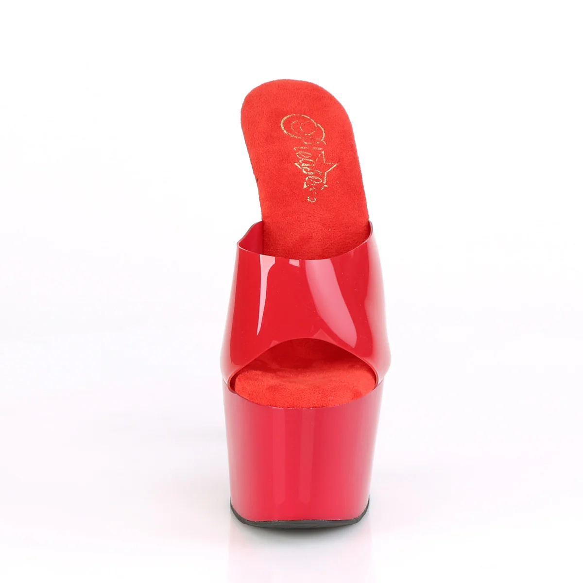 Red 7 Inch Pole Dancing Platform Shoes - Pleaser ADORE-701N - Image 2