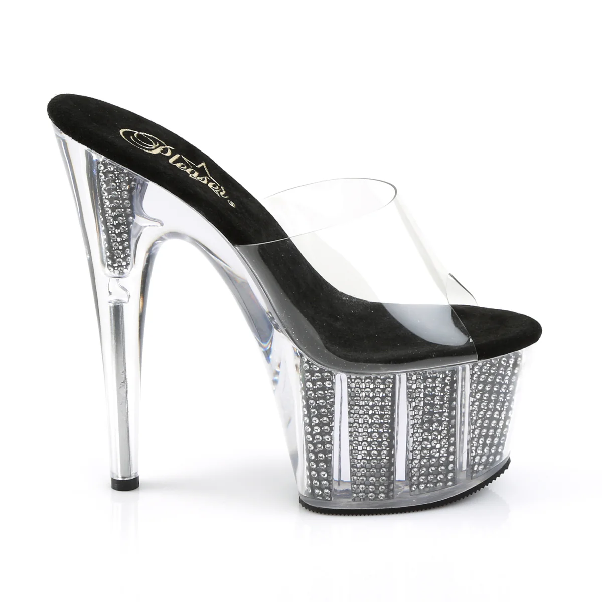 Clear Black 7 Inch Exotic Dancer Platform Shoes - Pleaser ADORE-701SRS - Image 5