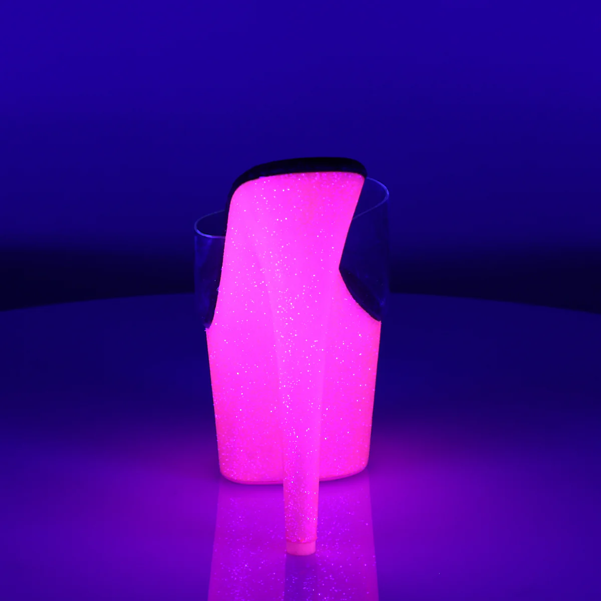Neon H. Pink 7 Inch Pole Dancer Platform Shoes - Pleaser ADORE-701UVG - Image 4
