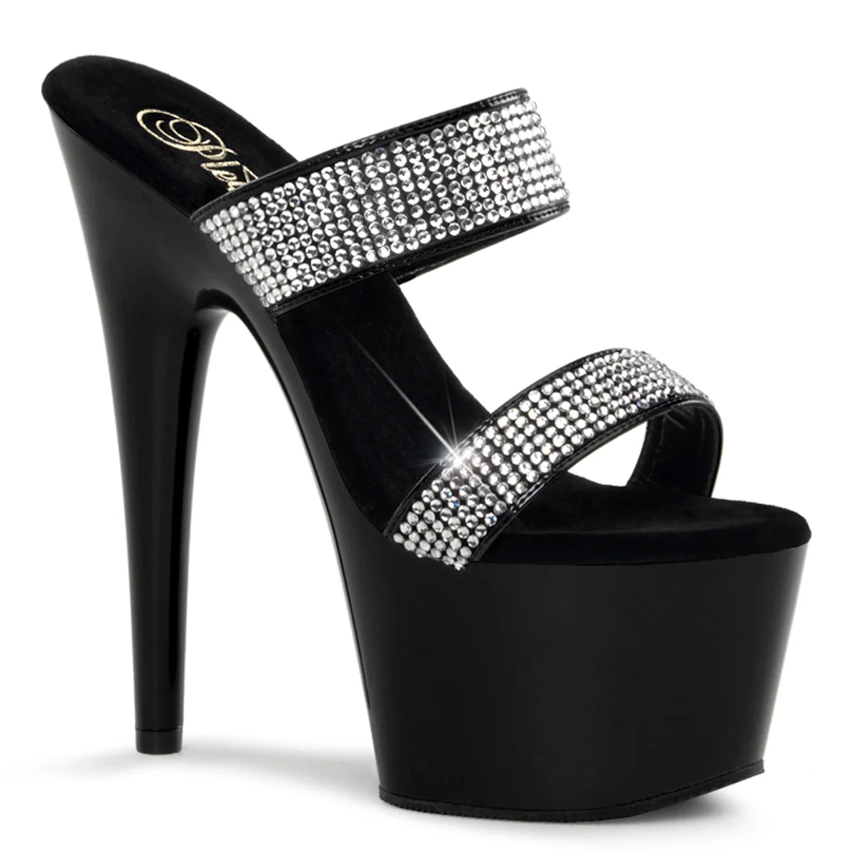 Black 7 Inch Lap Dance Platform Shoes -  Pleaser ADORE-702-2