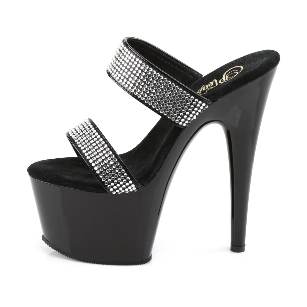 Black 7 Inch Lap Dance Platform Shoes -  Pleaser ADORE-702-2 - Image 3