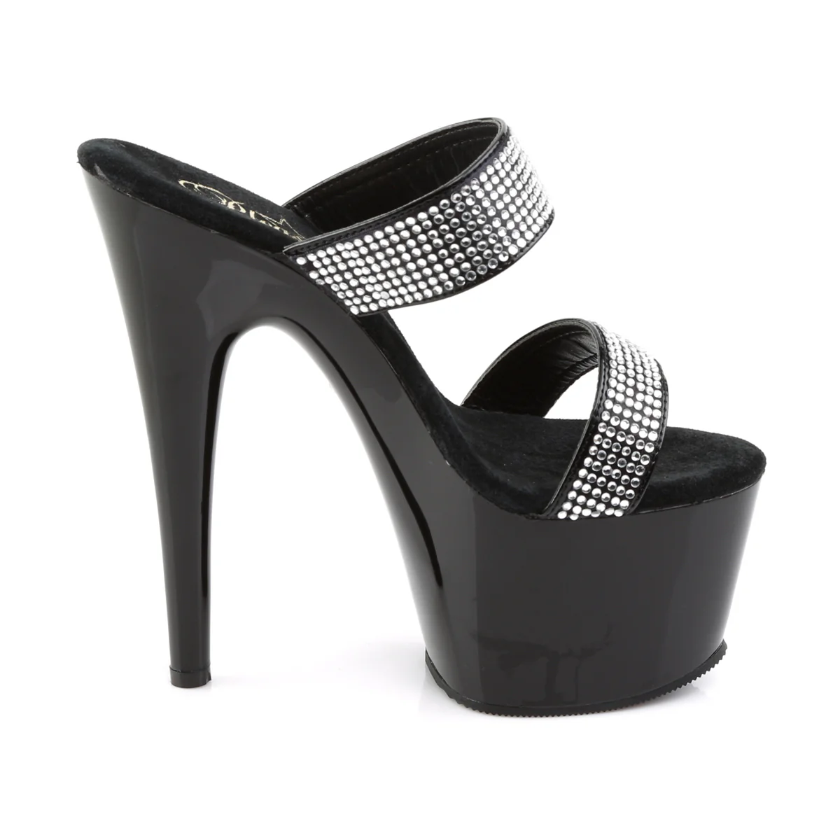 Black 7 Inch Lap Dance Platform Shoes -  Pleaser ADORE-702-2 - Image 5