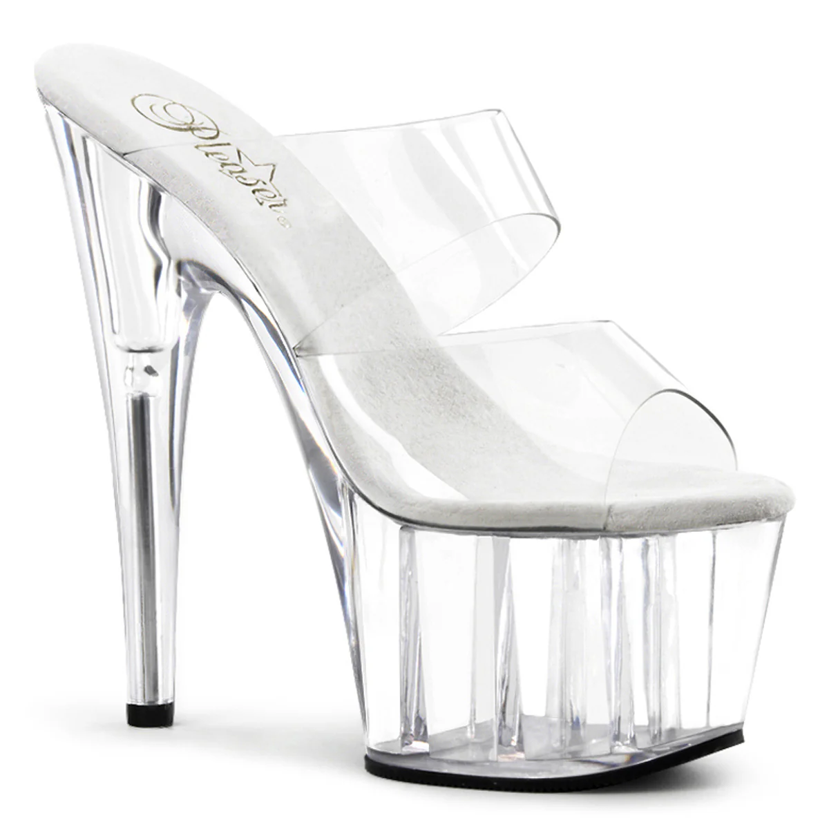 Clear 7 Inch Dancers Platform Shoes - Pleaser ADORE-702