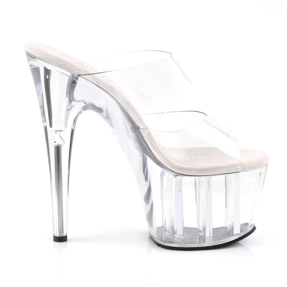 Clear 7 Inch Dancers Platform Shoes - Pleaser ADORE-702 - Image 5