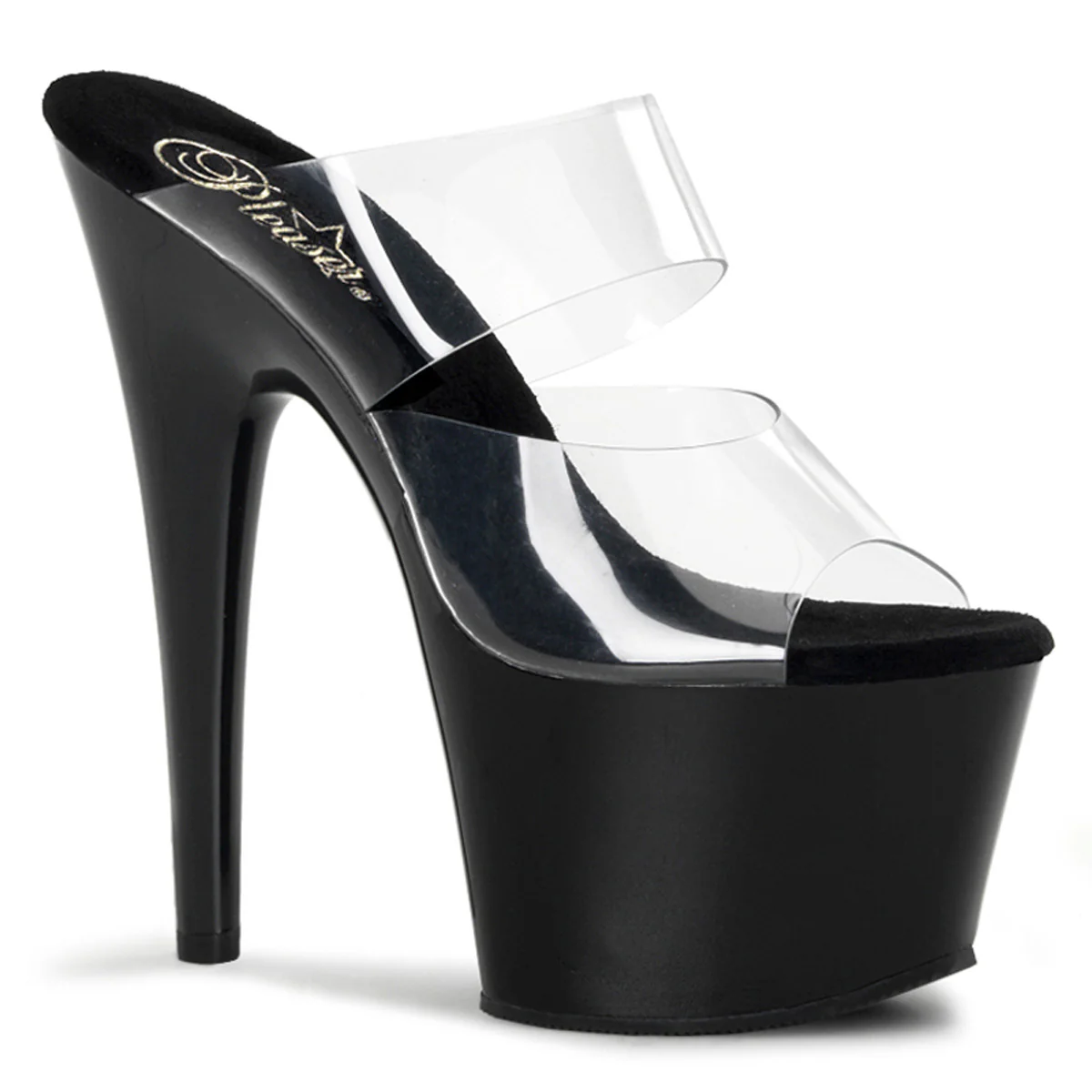Clear Black 7 Inch Exotic Dance Platform Shoes -  Pleaser ADORE-702 - Image 6