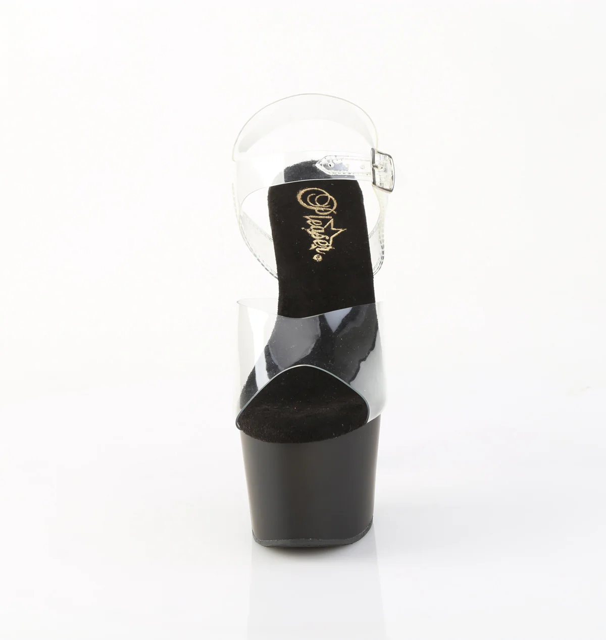 Clear Black 7 Inch Pole Dancer Platform Shoes - Pleaser ADORE-708 - Image 2