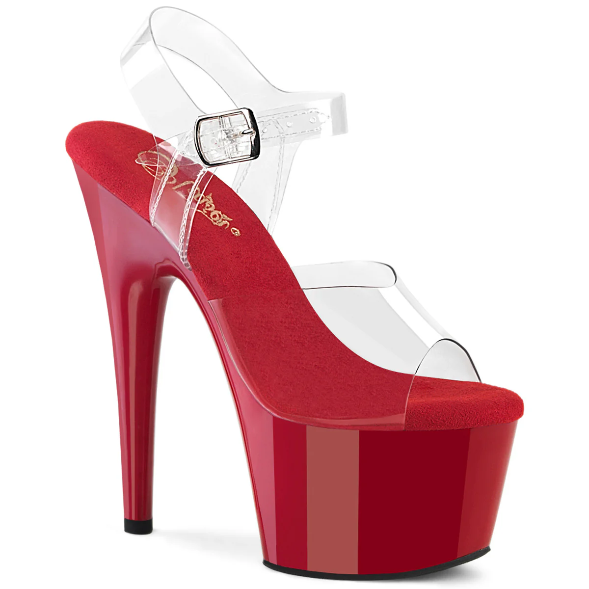Red 7 Inch Exotic Dancing Platform Shoes - Pleaser ADORE-708