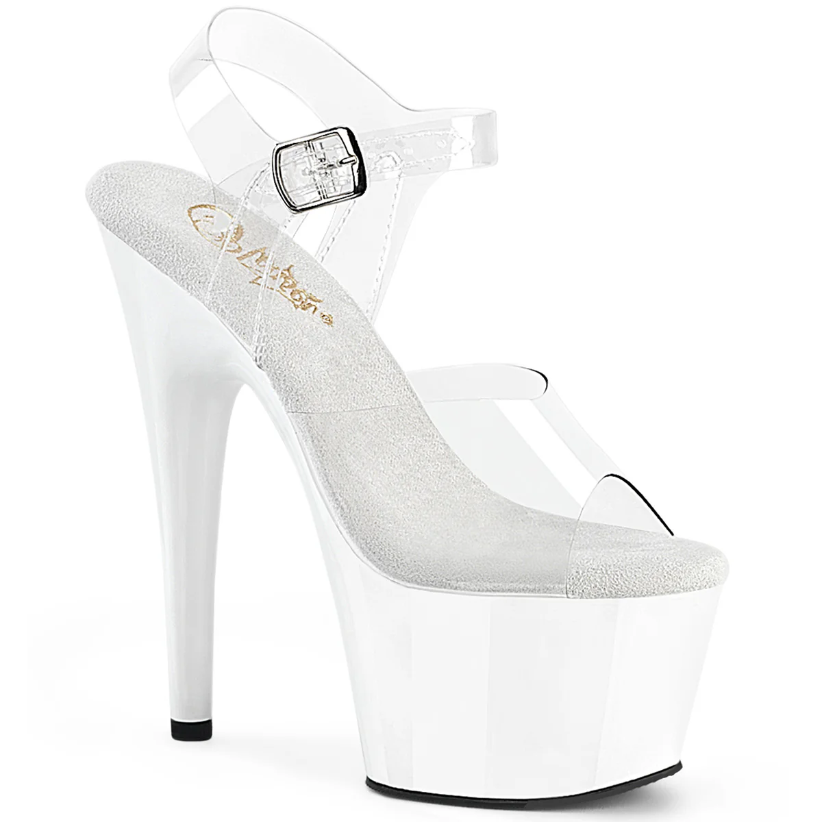 White 7 Inch Lap Dance Platform Shoes - Pleaser ADORE-708
