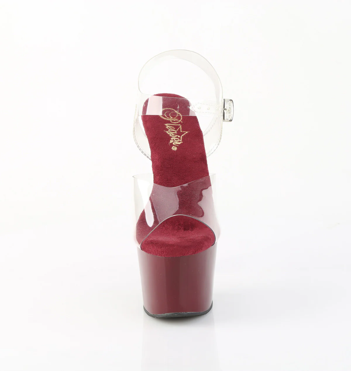 Burgundy 7 Inch Dancers Platform Shoes -  Pleaser ADORE-708 - Image 2