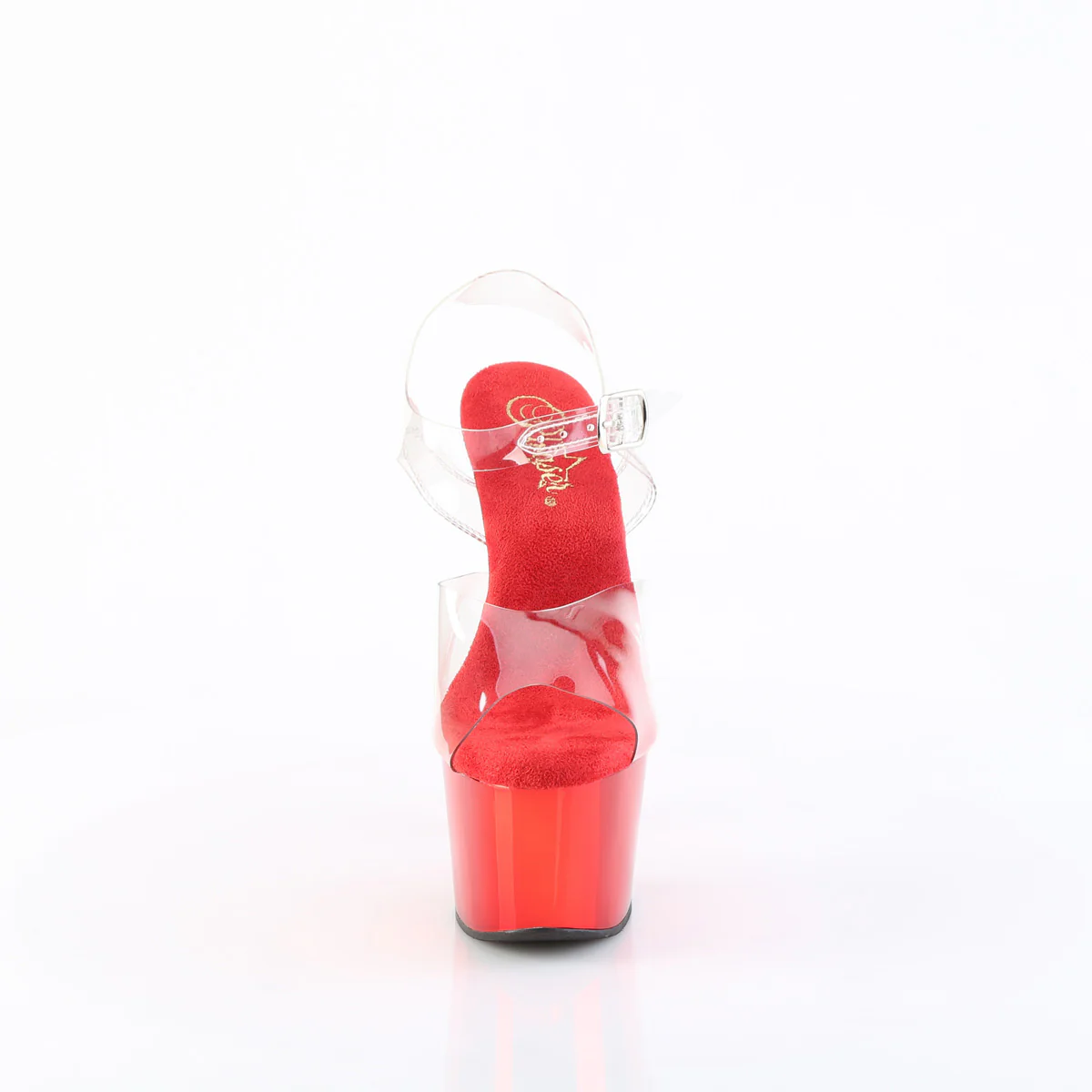 Red 7 Inch Pole Dancer Platform Shoes -  Pleaser ADORE-708 - Image 2