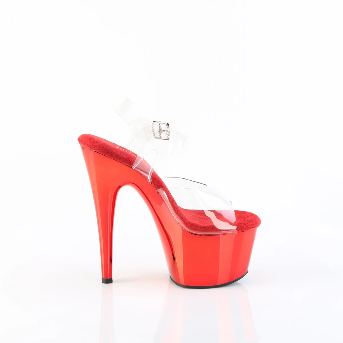 Red 7 Inch Pole Dancer Platform Shoes -  Pleaser ADORE-708 - Image 5