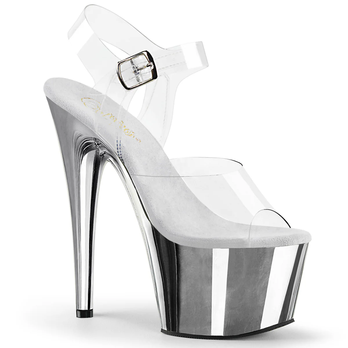 Silver 7 Inch Exotic Dancing Platform Shoes - Pleaser ADORE-708