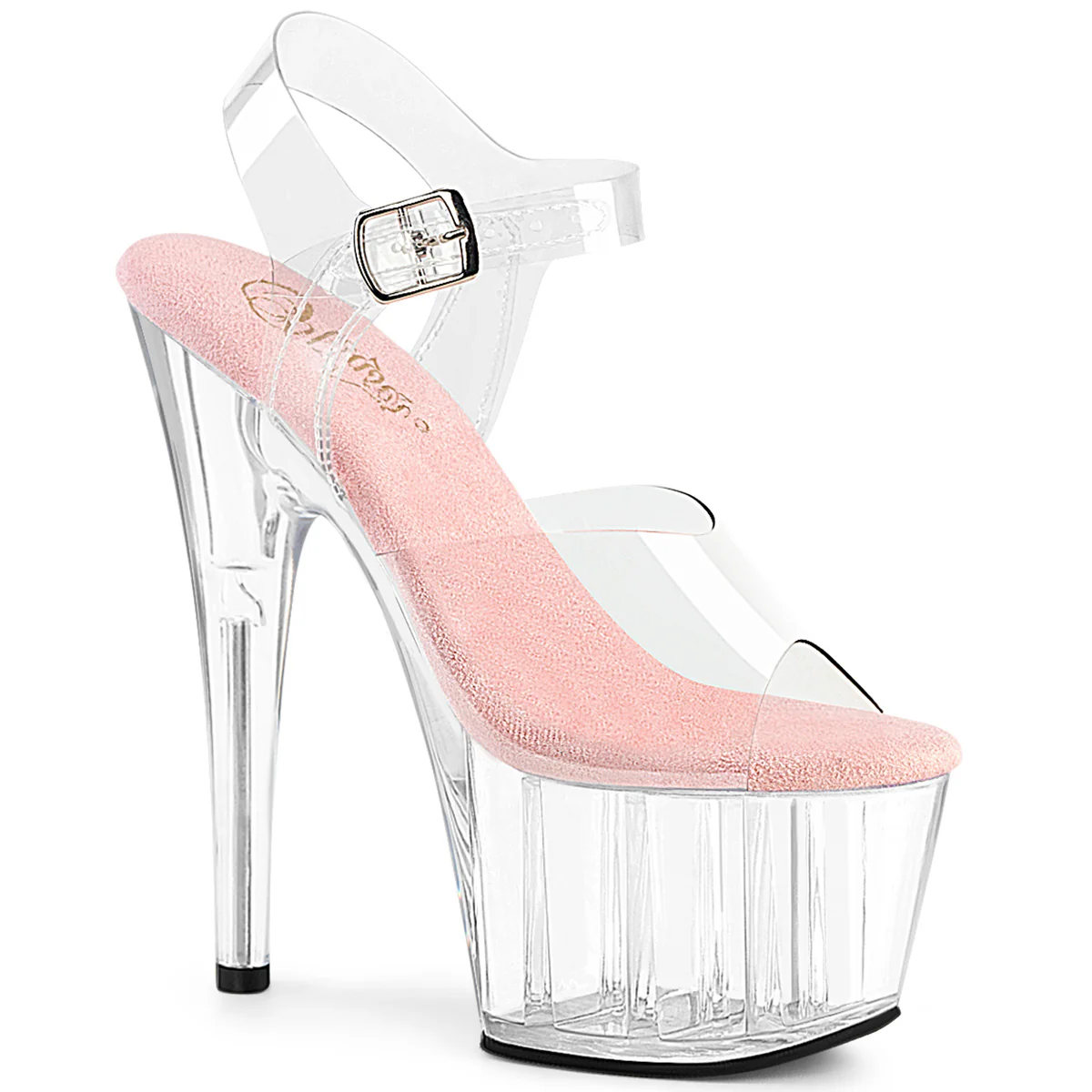 Baby Pink 7 Inch Pole Dancer Platform Shoes - Pleaser ADORE-708