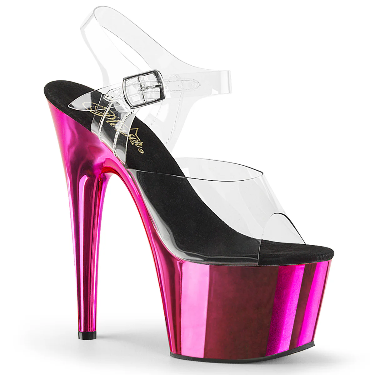 H. Pink 7 Inch Strippers Platform Shoes - Pleaser ADORE-708 - Image 6