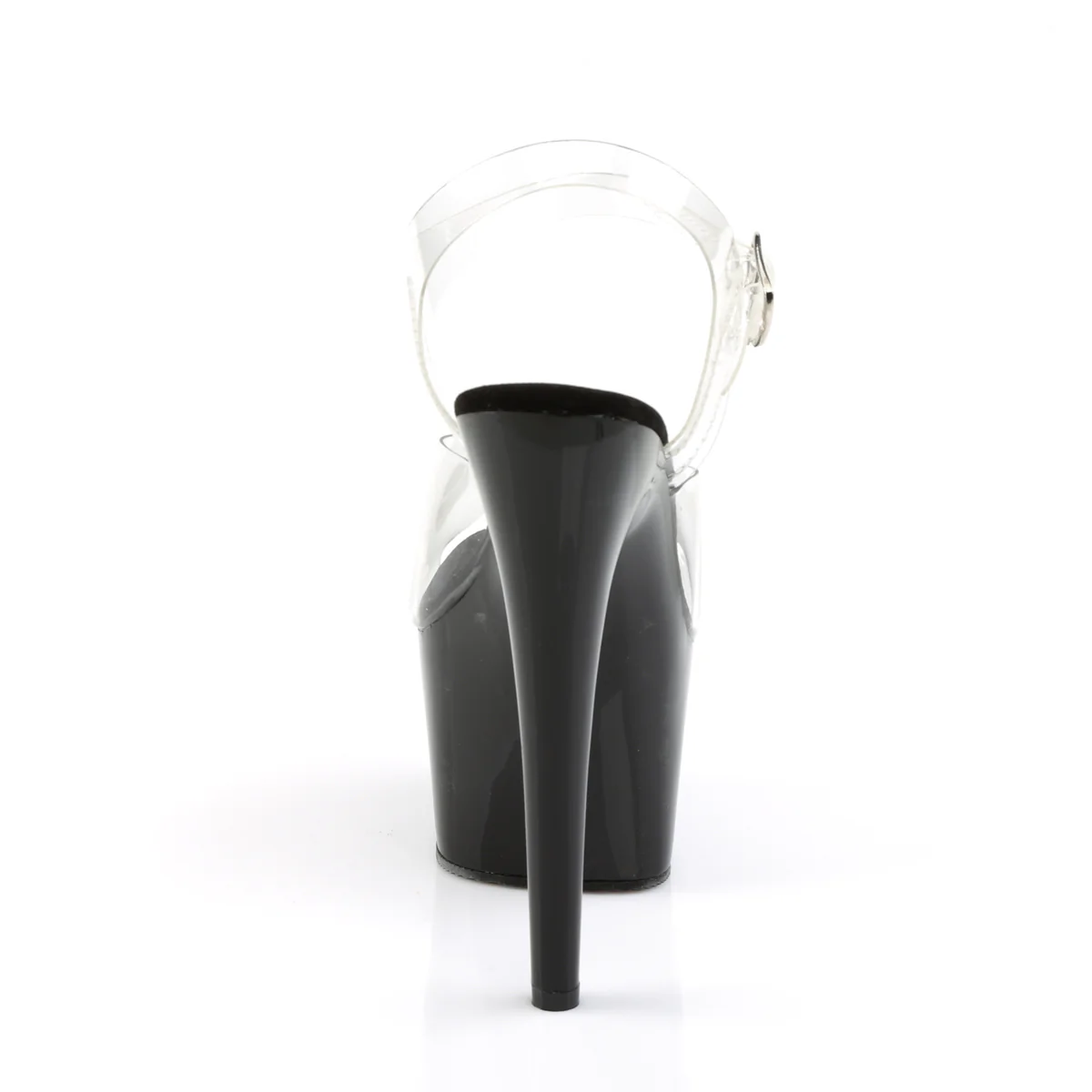 Clear Black 7 Inch Pole Dancer Platform Shoes - Pleaser ADORE-708 - Image 4