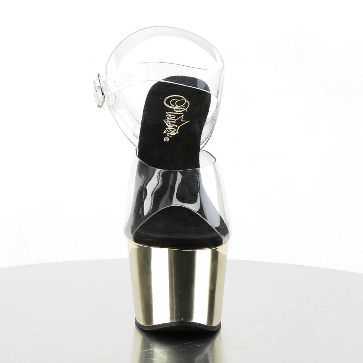 Gold Chrome 7 Inch Fetish Platform Shoes -  Pleaser ADORE-708 - Image 2