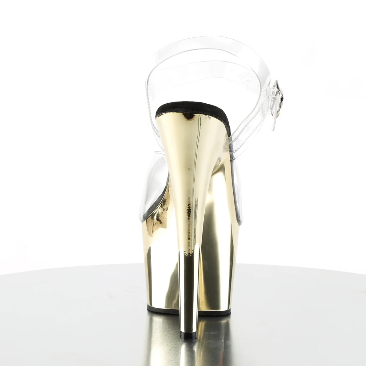 Gold Chrome 7 Inch Fetish Platform Shoes -  Pleaser ADORE-708 - Image 4