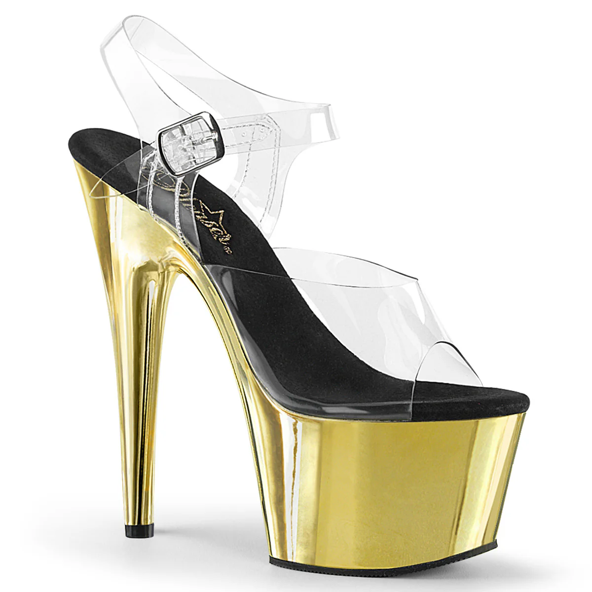 Gold Chrome 7 Inch Fetish Platform Shoes -  Pleaser ADORE-708 - Image 6
