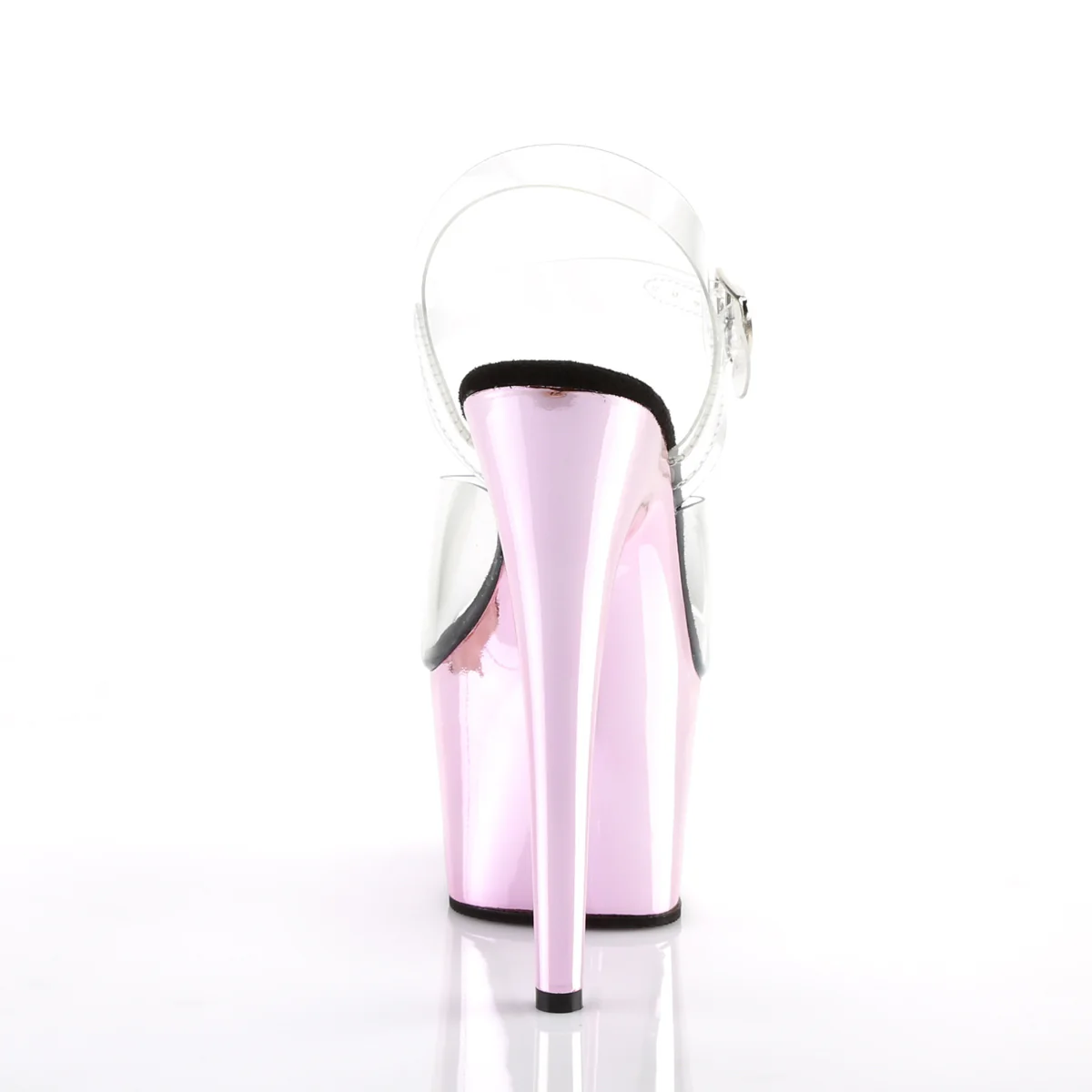Baby Pink Chrome 7 Inch Exotic Dance Platform Shoes -  Pleaser ADORE-708 - Image 4